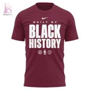 High-quality view of Cleveland Cavaliers BUILT BY BLACK HISTORY T Shirt 2 featuring a stylish custom design, perfect for everyday wear or street fashion.