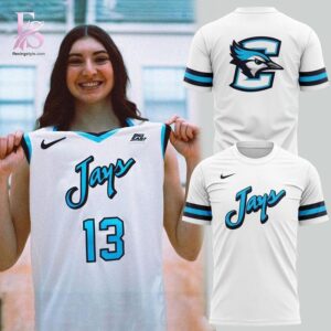 Detailed front view of Creighton Bluejays Basketball Throwback Uniform Hoodie 4 showing vibrant colors and clean finishing.