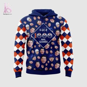 Everyday fashion product image featuring Edmonton Oilers x Ryan Nugent Hopkins 1000th NHL Hoodie 2.