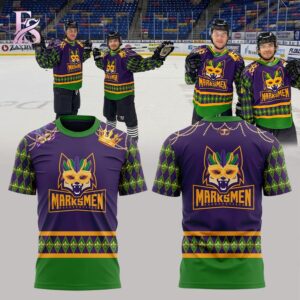 Minimalist fashion apparel designed for casual and streetwear looks shown in Fayetteville Marksmen Mardi Gras Drip Has Entered The Chat Shirt 1