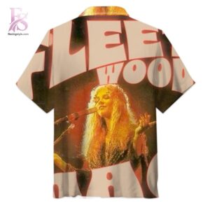 Detailed product photo of Fleetwood Mac Hawaiian Shirt 2 with eye-catching graphics.