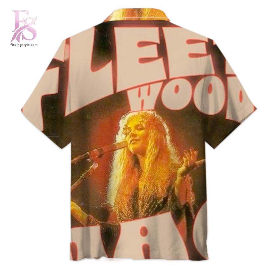 Detailed product photo of Fleetwood Mac Hawaiian Shirt 2 with eye-catching graphics.