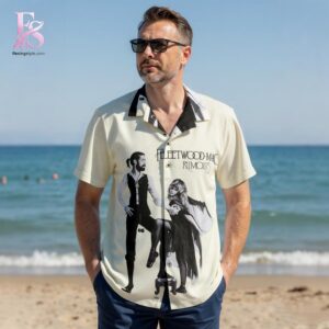 Detailed product photo of Fleetwood Mac Rumours Album Hawaiian Shirt 3 with eye-catching graphics.
