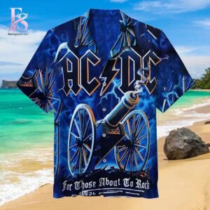 Clear product photo of For Those About To Rock ACDC Hawaiian Shirt 1 with modern design and everyday appeal.