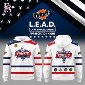 High-quality image of Fort Wayne Komets Law Enforcement Night Hoodie 1 with vibrant colors and sharp details.