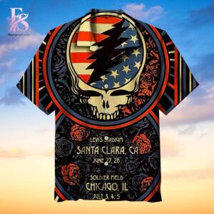 Stylish streetwear outfit featuring modern casual layering in Grateful Dead Sign Universal Hawaiian Shirt 1 perfect for everyday fashion looks