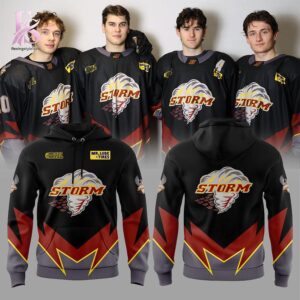 High-quality view of Guelph Storm Indspire Night Commemorative 2026 Hoodie 1 featuring a stylish custom design, perfect for everyday wear or street fashion.