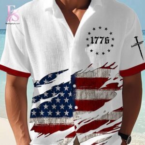 Clear product photo of Happy Independence Day 4Th Of July American Flag Hawaiian Shirt 1 with modern design and everyday appeal.