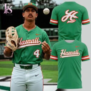 Everyday fashion product image featuring Hawaii Rainbow Warriors Baseball Classic Kelly Green Uniform Hoodie 4.