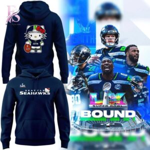 Clear product photo of Hello Kitty x Seattle Seahawks Super Bowl Hoodie 1 with modern design and everyday appeal.