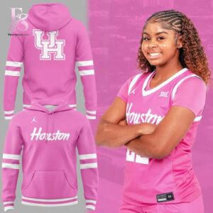 Stylish streetwear outfit featuring modern casual layering in Houston Cougars Pink for a Purpose Shirt 2 perfect for everyday fashion looks