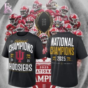 The Indiana Hoosiers College Football Playoff 2025 National Champions Locker Room T Shirt 1 is designed for daily comfort.