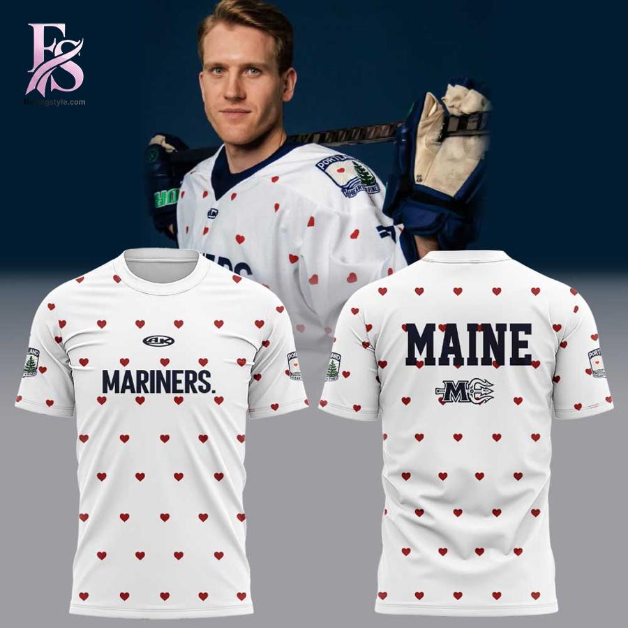 An exclusive team spirit fashion item with vibrant printing and sleek finishing in Maine Mariners Portland Hearts of Pine Hoodie 2