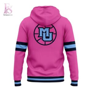 Clear visual showing the style of Marquette Golden Eagles Basketball Pink for a Purpose Hoodie 3.