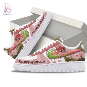 Detailed front view of Melanie Martinez You Make Me Cry A Lot Air Force Shoes 3 showing vibrant colors and clean finishing.
