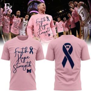 Clear product photo of Michigan Wolverines Faith Hope Strength TShirt 1 with modern design and everyday appeal.