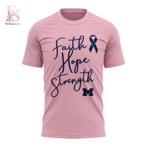 Clear product photo of Michigan Wolverines Faith Hope Strength TShirt 2 with modern design and everyday appeal.