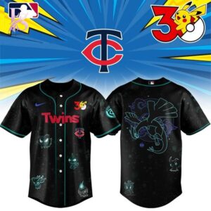 Everyday fashion product image featuring Minnesota Twins Pokemon 30th Anniversary 2026 Baseball Jersey 1.