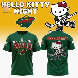 Everyday fashion product image featuring Minnesota Wild x Hello Kitty Night 2026 Sweatshirt 2.