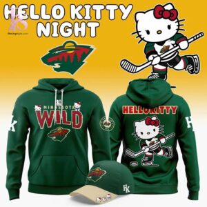 Everyday fashion product image featuring Minnesota Wild x Hello Kitty Night 2026 Sweatshirt 3.