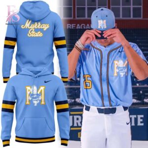High-quality image of Murray State Racers Baseball Ice Cold Blue Uniform Hoodie 1 with vibrant colors and sharp details.