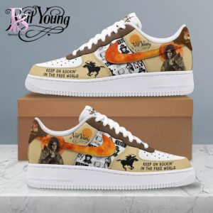 High-quality fashion item made for comfort and durability – Neil Young Rockin in the Free World Nike Air Force 1 1