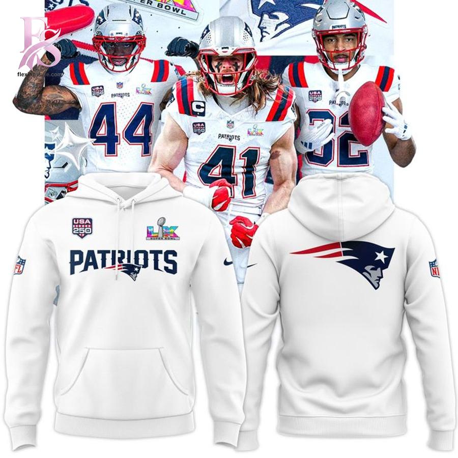 Premium quality fashion item crafted for everyday wear as seen in New England Patriots Super Bowl LX Hoodie 1