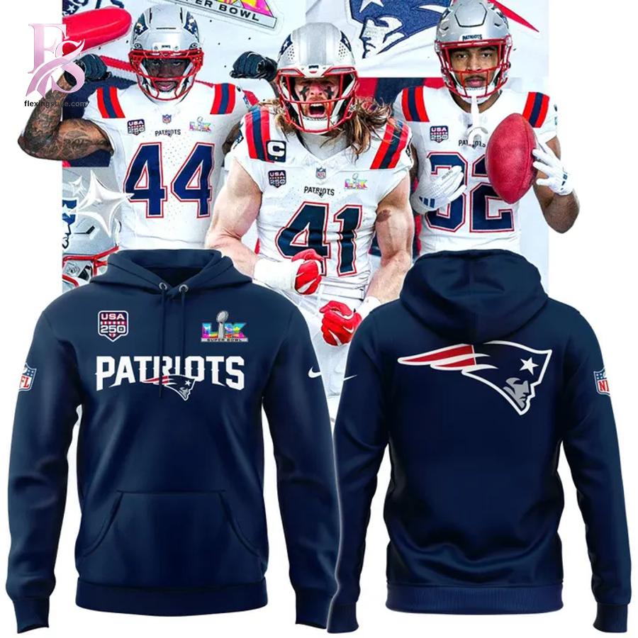 Premium quality fashion item crafted for everyday wear as seen in New England Patriots Super Bowl LX Hoodie 2