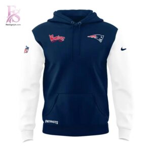 Detailed front view of New England Patriots Warriors Come Out to Play Hoodie 2 1 showing vibrant colors and clean finishing.
