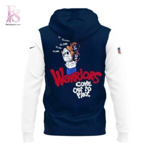 Detailed front view of New England Patriots Warriors Come Out to Play Hoodie 3 1 showing vibrant colors and clean finishing.