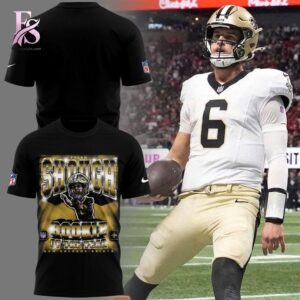 Trendy minimalist fashion piece showcased in New Orleans Saints Tyler Shough for fans Shirt 1 designed for versatile wardrobe styling
