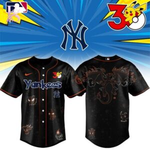 Premium quality fashion item crafted for everyday wear as seen in New York Yankees Pokemon 30th Anniversary 2026 Baseball Jersey 1