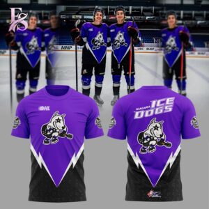 Everyday fashion product image featuring Niagara IceDogs 2025 Classic Rock Hockey Hoodie 3.