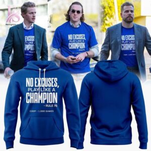 Everyday fashion product image featuring No Excuses Play Like A Champion Tampa Bay Lightning 2026 Hoodie 1.