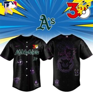 Premium quality fashion item crafted for everyday wear as seen in Oakland Athletics Pokemon 30th Anniversary 2026 Baseball Jersey 1