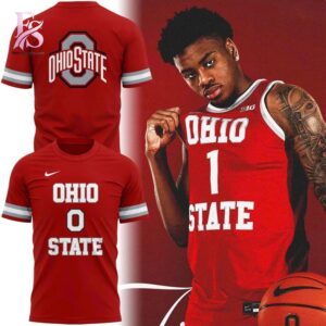 Everyday fashion product image featuring Ohio State Buckeyes Basketball Jim Jackson Legacy Uniform Hoodie 4.