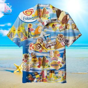 Clear product photo of Old Ice Creams Hawaiian Shirt 1 with modern design and everyday appeal.