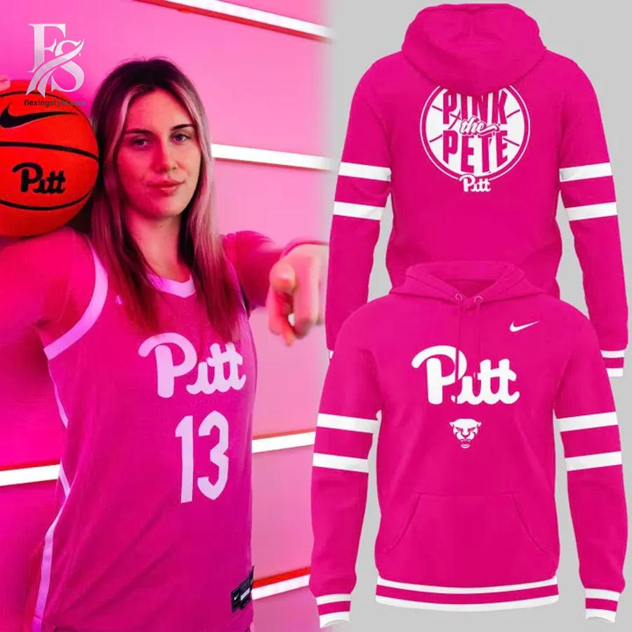 Trendy minimalist fashion piece showcased in Pittsburgh Panthers Pink the Pete Shirt 2 designed for versatile wardrobe styling