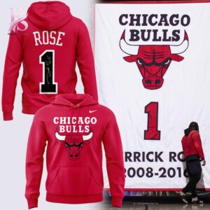 Everyday fashion product image featuring SIGNED D Rose Chicago Bulls Hoodie 1.