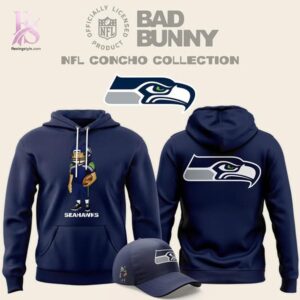 An exclusive team spirit fashion item with vibrant printing and sleek finishing in Seattle Seahawks Bad Bunny 2026 Hoodie 1