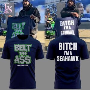 Trendy minimalist fashion piece showcased in Seattle Seahawks Belt to Ass Bitch I m A Seahawks Hoodie 3 designed for versatile wardrobe styling