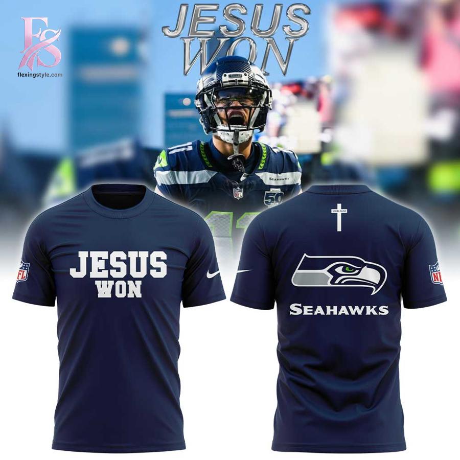 Premium quality fashion item crafted for everyday wear as seen in Seattle Seahawks Jesus Won Shirt 3