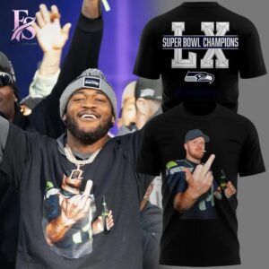Stylish streetwear outfit featuring modern casual layering in Seattle Seahawks Sam Darnold Middle Finger Shirt 1 perfect for everyday fashion looks