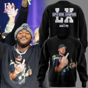 Stylish streetwear outfit featuring modern casual layering in Seattle Seahawks Sam Darnold Middle Finger Shirt 3 perfect for everyday fashion looks