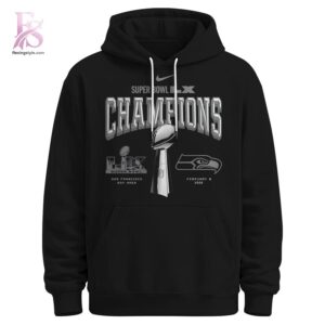High-quality image of Seattle Seahawks Super Bowl LX Champions Hoodie 2 with vibrant colors and sharp details.