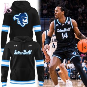 High-quality view of Seton Hall Basketball Dark Mode Uniform Hoodie 1 featuring a stylish custom design, perfect for everyday wear or street fashion.