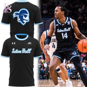 High-quality view of Seton Hall Basketball Dark Mode Uniform Hoodie 4 featuring a stylish custom design, perfect for everyday wear or street fashion.