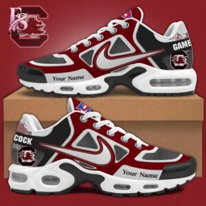 An exclusive team spirit fashion item with vibrant printing and sleek finishing in South Carolina Gamecocks TN Air Max Shoes 1