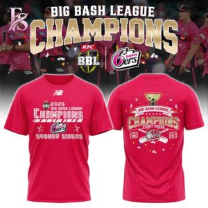 Minimalist fashion apparel designed for casual and streetwear looks shown in Sydney Sixers Special BBL Champions 2026 Hoodie 3
