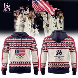 Stylish streetwear outfit featuring modern casual layering in Team USA 2026 Olympic Milano Cortina Hoodie 1 perfect for everyday fashion looks